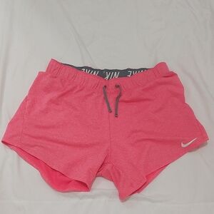 Nike Women's Bright Pink Athletic Shorts. Size Medium .Elastic Waist